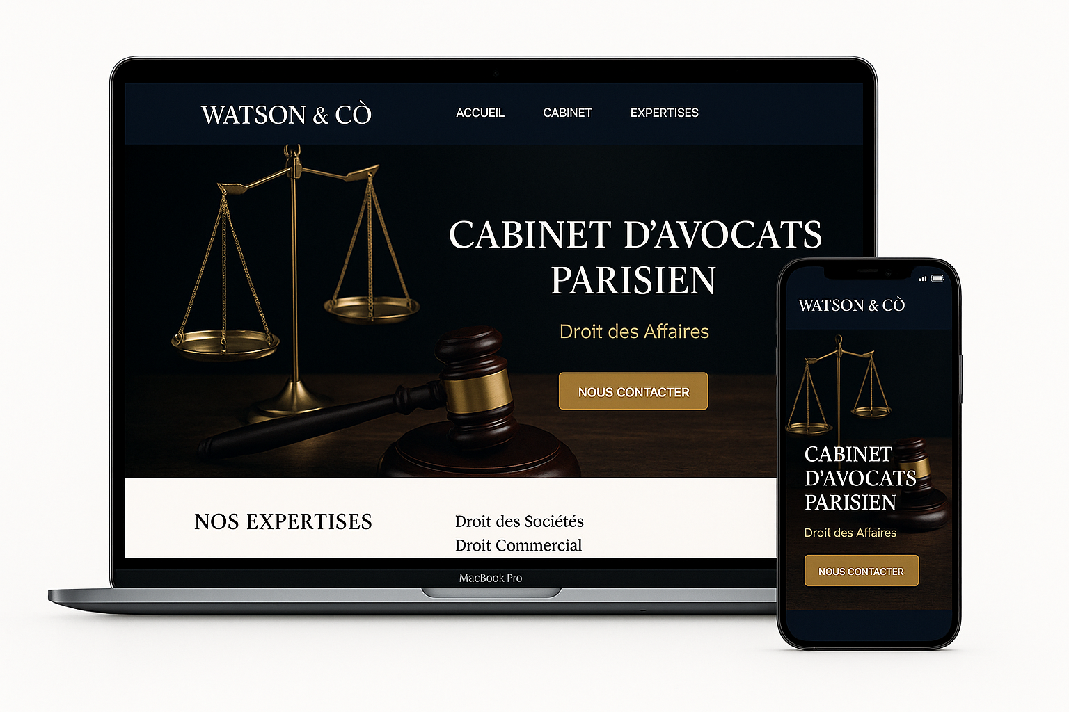 Site vitrine Cabinet d'Avocats